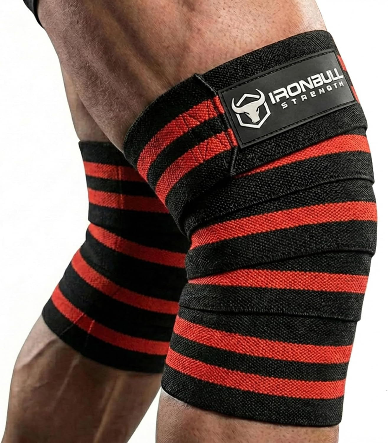 Knee Wraps for Weightlifting - 80" Elastic Knee Straps for Squats and Weight Lifting - Lifting Knee Wraps for Strength & Compression Wrap - Knee Support for Squatting, Powerlifting, Gym